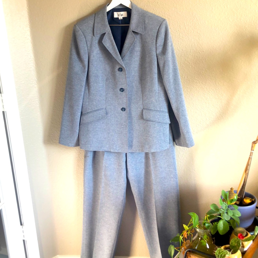 Grey blue Pant suit